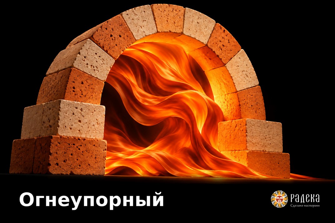 Крупная арка из пористых светлых кирпичей с оранжевой драпировкой внутри.